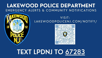 scan here to be signed up for police alerts