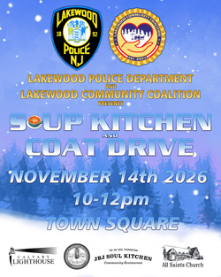 Soup Kitchen and Coat Drive on Nobember 14, 2026 at Town Square